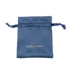 Customized Printed Logo Strawstring Cosmetic Velvet Packing Bags Small Fabric Jewelry and Electronic Packaging Bag