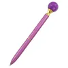 Kolorowe Marmurowe Szkło Żywica Kula Piłka Pen Ballpen Moda Dziewczyna Duże Perły Długopisy Długopisy Długopisy Dostawy Biurowe Szkolne