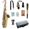 R54 Tenor Saxophone Riferimento Antique Rame Bortwind Strumento di legno piatto con cassa Cassa del boccaglio