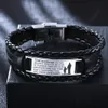 Swedish lucky bracelet father son daughter granddaughter leather bracelet stainless steel love grandma Christmas24285176451447