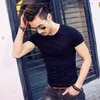 Men's T Shirt Fashion Extended Street Style T-Shirt Men clothing Tops Tees Hip Hop Urban Blank Basic tShirts V OR O neck