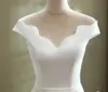 우아한 섹시한 스타일 보트 목 머메이드 웨딩 드레스 2021 Robe de Mariee 신부 가운 결혼 복장 Vestido Novia