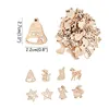 Party Decoration 50pcs Merry Christmas Santa Claus Wood Carving Ornaments Happy Year Carve Pendant Multiple Styles DIY Crafts