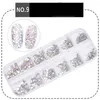 12 Gridsbox Nail Art Strass gemischte Kristalle Strass Diamant Edelstein Acryl Nagel Diamant flache Rückseite glänzend 3D Nägel Zubehör4500552