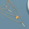 Bohemian Multi Layered Necklace For Women Vintage Charm Star Moon Gold Pendant 2021 Geometric Collier Collares Necklaces235x