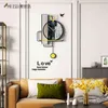 Meisd Modern Design Wall Clock Creative Watch Pendulum Vardagsrum Dekorativ Grå Horloge Square Art Heminredning 211110