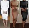 Sexy Party Dresses Women Slim Pencil Dress Ladies Evening Party Nightclub Bandage Dress Long Sleeves Casual Dresses Womens Clothing