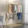 Cabide de roupa Pé de pé de prateleira simples Quarto mobiliário luz luxo pólo de pano de pano em sacola de balcão racks agregado familiar