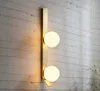 Creative Copper Sconce Wall Light Fixture Decoration Glass Ball Lamp Home Indoor Moder Lighting Bedroom/living Room