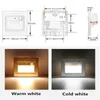 벽 빛 임베디드 계단 램프 86 유형 모션 탐지기 조명 센서 실내 AC 85-265V 야외 스텝 조명 적합한 정원 안뜰