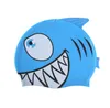 Kinderen Cartoon Swimming Caps Siliconen Duiken Waterdichte Zwem Hoed Kinderen Meisje Jongen Gunst Badende GLB met Vis Shark Pattern