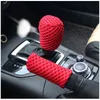 Universal 38Cm 13 Pcs Ice Silk Steering Wheel Cover Wear Resistant AntiSlip Car Accessories Gear Hand Brake cover Interior J220808