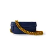 Knot shoulder strap satchel strip design women's soft PU leather handbag simple fashion men's Retro chest bag
