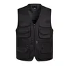 Hommes gilets 2021 hommes multi-poches classique gilet mâle sans manches déchargement solide manteau travail gilet Pographer tactique maille veste