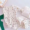 MILANCEL Herbst Baby Kleidung Gestrickte Lange Ärmel Toddle Strampler Einfache Casual Infant Outfit 210816