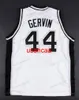 カスタムレトロジョージ＃44 Gervin Virginia Squires College Basketball Jersey All Stitched White Red Black Size S-4XL任意の名前番号