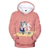 Klasyczny Nowy 3D Anime Bestary Bluzy Wilk Elementy Hip Hop Fajne Kapturem Bestia Kompleks Cartoon Wiosna Jesienne Beastars Kapturem Y211118