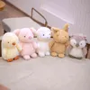 Bonito fofo cabelo Reino Unido Estilo rosa porco cordeiro pelúcia brinquedo dos desenhos animados dos desenhos animados piggy piggy pintainho coelho bebê pelúcias bonecos para crianças y211119