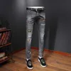 Spring Jeans Men Straight Casual Fashion Denim Trousers Male Ripped Jeans Homme Classic Black Cotton Hip Hop Denim Pants 210527