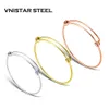 20pcslot 100 Stainless Steel DIY Charm Bangle 5065mm Jewelry Finding Expandable Adjustable Wire Bangles Bracelet Whole6052374