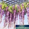 Flores decorativas grinaldas pipifren 12 pcs / lote wisteria artificial de alta qualidade decoração de casa folhas falsas sztuczne kwiaty bloemen1