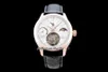 AXF Q5046520 Mechanical Hand Winding Tourbillon GMT Mens Watch Master 18K Rose Gold White Dial Moon Phase Power Reserve Black Leather Super Edition Puretime C3