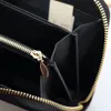 Portefeuilles zippés zippés de qualité supérieure pour femmes Purse à bosse en cuir breveté en cuir en cuir en relief en cuir en cuir intégré portefeuille classique sac à main avec boîte