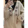 Женские толстовки 2021 толстовки Wafel Winterjas Top Bearibed Hoodie Window Retro Pocket Long Mouw жилет