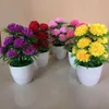 Prático artificial crisântemo bonsai em vaso de plantas simulação flor artificial flor falsa floração floral decoração floral y0630