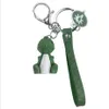 Tecknade djur Hängsmycke Smycken Keychain God kvalitet Handväska Alloy Key Ring Panda Dinosaur Fox Dog Charm Kids Presenter