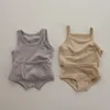 Zomer baby thuis ondergoed tanktop set voor jongens en meisjes boutique kinderkleding 210515