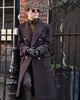 ビンテージメンズデザイナースーツワンピークピークラペル新郎Tuxedosカスタマイズされた作られたウール混紡ミッドレングスビジネス男性スーツ