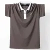 Mężczyźni Lato Moda Plus Size Polo Koszula Student Brytyjski Styl Klasyczny Retro Krótki Rękaw Wysokiej Jakości Pulower Casual Top Male H1218