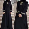 Fritidsklänningar Abaya Arabiska Spets Muslimsk Klänning Kvinnor Turkiet Islam Bön Kaftan Marocain 2021 Vinter Vår Kläder Vestidos1