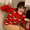 2 Kolory damskie sweter z dzianiny jesień i zima koreański styl żeński Christimas kapelusz Swetry i swetry damskie (C8190) 210423