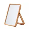 Miroirs 1PC miroir de maquillage vanité rectangulaire habillage cadre en bois bureau pour filles femmes