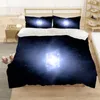 Starry Sky Series Space Bedding Counforter Set Queen Galaxy Planet Planet Couvret Imprimé Soft Microfiber Decor Teens Kids Boy Set 7840952