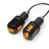 Indicatori di direzione neri/fumé Indicatori di direzione LED Bar End Indicatore manubrio moto universale