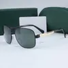 Topkwaliteit zonnebril Luxe merkontwerp Klassieke krokodillenbril Mode Adumbral Polariserende UV400 Goggle Aluminium frame met Ori2399432