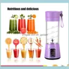 Ferramentas de cozinha Barra de jantar Home Garden Garden Navio portátil USB elétrico Descoberador de frutas de mão Mini suco de liquidificador de vegetais de vegetais