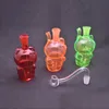 Mini Glass Bong Water Pipes Hookah with 10mm Female Thick Pyrex Colorful Green Yellow Red Smoking oil rig Bongs