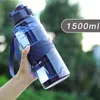 Sport Drinking Water Bottle 700&1500ML Bicycle TravelPortable Anti-Fall Leak-Proof Tritan Plastic Boiling Cup A Free 220217