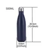 Mugs 500ml Cola Shape Thermos Reusable Tumblers Stainless Steel Cups Vacuum Insulated Double Wall Water Bottle Thermal Sublimation ZL0386