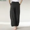 est women cotton linen pants plus size 5XL oversize high quality lady good clothes casual loose style comfortable fashi 210915