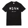 Para Wholehigh Quality Menwomen Msgm T Shirt Letna marka Letter Printed Tops TEE Casual Cotton Short Rleeve Oneck Tshirt5209015