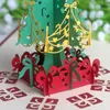 Cartes de vœux Année de l'arbre de Noël 3D pour invitations à des fêtes Cadeaux Bénédictions à la famille/amis