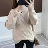 2020 Elegant Females Kawaii Korean Top Pullover Turtleneck Sweater Women Clothing Winter Plus Size Solid Long Sleeve Sweaters X0721