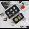 STOBAG 10PCS BLACK COIKIE LAOCK BOAP BOAM с прозрачной обложкой Donut Boxes Carton For Event Party Favors e2cqb rab zcmva