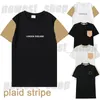 Summer Mens Designer Luxury Tshirt Womens T-shirt London England Letter Imprim￩ Classic Grid Plaid Striped Pockwork Pocket Casual Cotton T-shirt Tee Tops