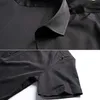 Camisas de vestir de fibra de bambú elástica para hombres Verano Manga corta Hombres Casual Marca Trabajo de negocios Camisa Masculina 210626